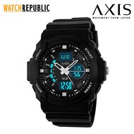 AXIS Sports Black Rubber Watch For Men AP1346-0202