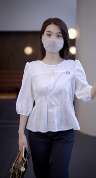 Mập Fashion ( 50 - 90 KG) ÁO TRẮNG PHỐI TAY LỠ