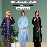 Size 3xl -7XL | Plus size | Kebaya Kebarung songket | Songket Tenun cotton | Bunga tabur | Baju Raya