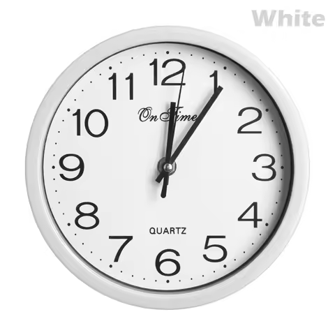1 PC Simplicity Kitchen Bedroom Sweep Second Movement Wall Clock Quartz Bell Silent