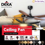 DEKA F5DC PRO 46" 56" 5 Blade LED Fan Light DC Motor 20 Speeds SIRIM Remote Control Baby Ceiling Fan
