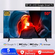 Smart TV  50 Inch Android TV 4K UHD Slim Flat Screen HDR EXPOSE Television LED TV Dolby Sound Blue Light Wifi With NetflixYoutubeHDMI