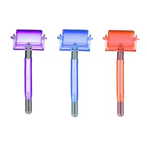 Replace Wand 3 Colors High Frequency Roller Glass Electrode Massage Roller Tube Neon Violet Ray Face