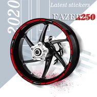 yamahaYAMAHA FAZER250 Wheel Rim Sticker Reflective Waterproof Sticker FAZER250 Wheel Hub Decoration Protection Sticker L