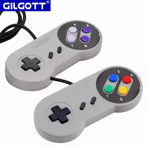 2PCS/Set 1.4M Wired USB Game Controller PC Gamepad Retro Gaming Joysticks Joypad for Nintendo SNES G