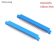 [VibeLiving] 1x PCB card edge connector dual 2 X 22 PIN 44 Pin 3.96mm gold slot solder soet (PH)
