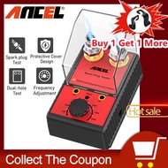 Ancel Spark Plug Tester สำหรับรถยนต์รถจักรยานยนต์ Double Hole Analyzer Socket 100-240V พร้อมฝาครอบป้องกันเครื่องทดสอบการจุดระเบิดความต้านทานความร้อนการทดสอบยานยนต์ลบเครื่องมือวินิจฉัย0ถึง6000 RPM ปรับ