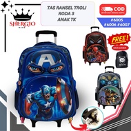 GIOBAGS 3-Wheel Trolley Bag for Elementary School Boys 6005