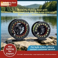 CAUSIXBDO Fly Reel Combo, Large Arbor Aluminum Fly Fishing Reel, Smooth WF Floating Fly Line Backing