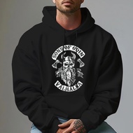 Son Of Odin Valhalla Printed Premium Hoodies Mens Spring Autumn Winter Long Sleeve Coats Fashion Cas