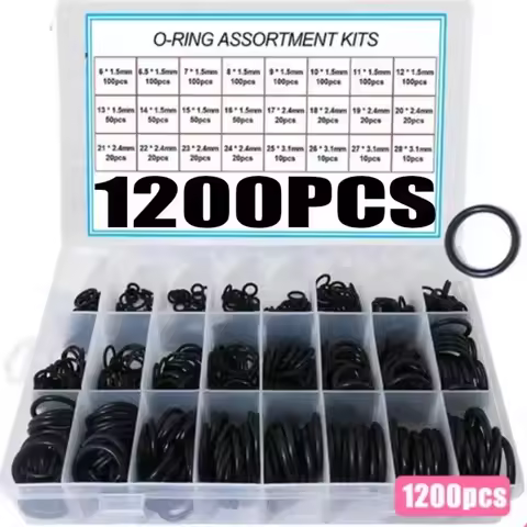 1200PCS Durable Air Conditioning O Ring Kit Maintenance Nitrile Rubber Seal Rubber O-Rings Wear-resi