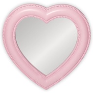 Magnetic Locker Mirror, 6.9"x7.3" Heart Magnetic Mirror for School Locker, Locker Accessories Magnet