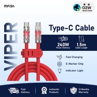 Mfish Electric Viper Series Led Light-up 240W with USB-C to C & USB-C to Iight-ning  charging Cable 