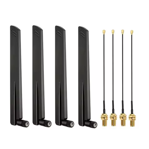 4Pcs Quectel YE0001BA 5G 4G LTE Antenna 600-6000MHz SMA Male With YM0004AA MHF4 Pigtail For RM520N-G