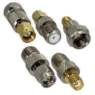 1Pcs Adapter F TV to SMA Male Plug &amp; Female Jack Straight RF Coaxial Connector For Antenna Wire Terminals