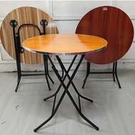 (CPS 70 cm ROUND) WOOD Folding Table / Foldable Table / lamesa / RANDOM COLOR ONLY