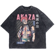 Patternmerch "Demon Slayer Akaza" Oversize T-shirt | Washed tee | Vintage T-SHIRT