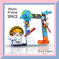Mini Bricks Blocks Space Photo Frame Christmas Gift Xmas Decoration Hadiah Kristmas DIY Bingkai Foto