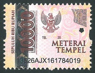 Meterai Tempel 10000 RP 10000 10RB PERANGKO PRANGKO SURAT