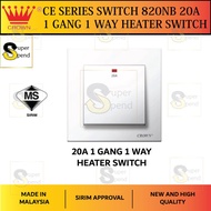 CROWN CE 820NB 20A 1GANG 1WAY HEATER SWITCH