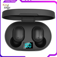 [Ft] E6S Wireless 6D Stereo V50 Bluetooth-compatible In-ear Earbuds Sports Earphones with Mic