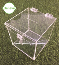 Acrylic Donation Box 6x6x6 inch Money Bank Box