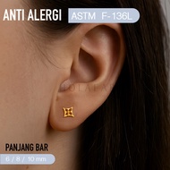 (L01) F136L TITANIUM STEEL BARBEL PIERCING EARRINGS | HELIX LOBE UPPERLOBE FLAT CONCH