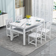 Dining Table Small Apartment Double-Layer Small Table Modern Square Fashionable 6-Person Dining Tabl