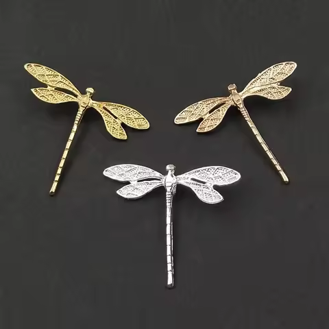 10 PCS Fashion Metal Alloy Gold/KC Gold/Silver Plated Dragonfly Pendant DIY Jewelry Findings