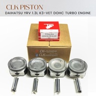 CLK YRV K3-VET Type 72mm 72.5mm 73mm low compression ratio Piston & Ring fits MYVI K3VE engine bolt 