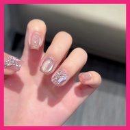 Thai Shop False Nails [DD256]Fashion French Style Flash Drill
