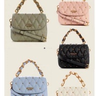 Guess 2023New Women's Bag Fashion Shoulder Bag Diamond Rivet Braided Handbag Chain Bag