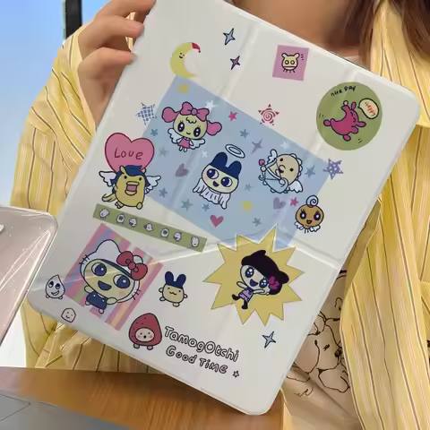 Cute Cartoon Y Fold Tablet Case For iPad 11 inch Air 2025 iPad Air 5/4 10.9 10.2 9.7 inch 10.5 mini 