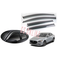 Mazda 3 Sedan 2019 - 2021 OEM Stainless Steel Chrome Lining Injection Car Window Door Visor