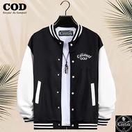 Baseball Kancing Callaway Text Putih Jaket Pria Wanita Keren Oversize Cewek Cowok Wanita Keren Overs