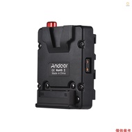 Andoer Andoer Mini Nano V-lock Mount Battery Power Supply Adapter Plate to NP-F Mount