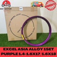 🔥【SBK MOTOR】Takasago Excel Asia Alloy Rim Purple | 1.4x17 / 1.6x17 / 1.6x18 | Limited Edition