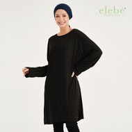 Elya Black Blouse Plus Size Dress | Baju Mengandung Menyusu Muslimah Blause Pregnant - ELYA BLOUSE BLACK