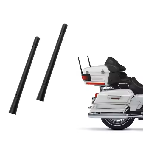2pcs 7 inch Short Motorcycle Antenna Replacement for Harley Davidson 1989-2024 Tour Glide