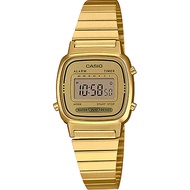 Casio Digital นาฬิกาข้อมือผู้หญิง สีทอง สายสแตนเลส รุ่น LA670WGA ของแท้ประกันศูนย์ CMG