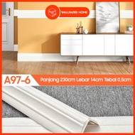 List Foam Wallpaper Foam 3D List Dinding 2.3 Meter Wall Border Untuk Sudut Dinding Tinggal Tempel