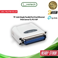 LiveTech TP-Link Single Parallel Port Fast Ethernet Print Server TL-PS110P