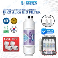 iPro 8" U-type Alkaline Filter Alka Bio Filter Cartridge Replacement for 6 Stage Alkaline Water Filt