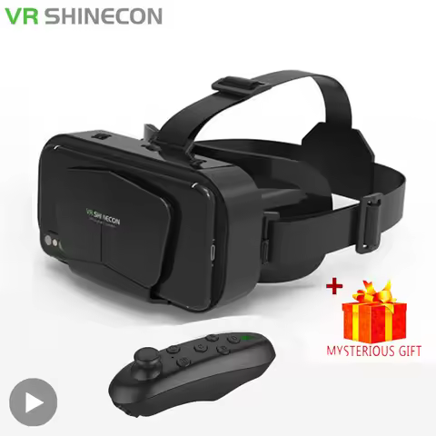 Shinecon Virtual Reality Viar 3D VR Glasses Device Helmet Lenses Headset Goggle Smart For Smartphone