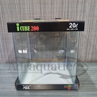 AQUARIUM BENDING ICUBE 200 KANDILA 26X26X30CM AKUARIUM KACA LENGKUNG