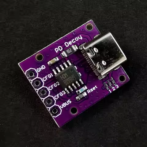 CH224K Module Support PD3.0/2.0 BC1.2 Voltage Output 5V/9V/12V/15V/20V Resistor Setting Jumper Setti