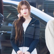 SAXJ Guggi Zipper Cardigan - Long Sleeve Ladies' Floral Knitwear