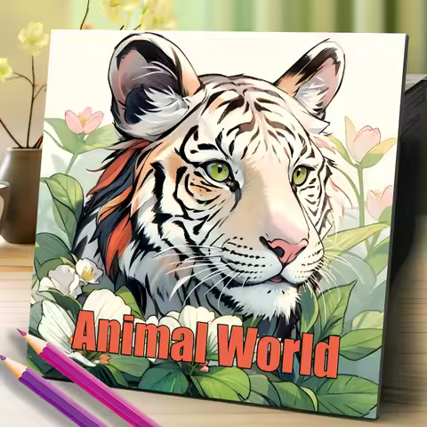 Bview Art Animal World Coloring Book Adult Picture Book Original Design