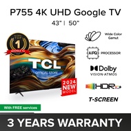 P755 4K TV 2024 43 50 inci | Penjagaan mata TCL | AI Smart  TV