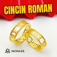 Cincin Roman Emas 916 Original Cincin Emas 916 Bajet Cincin Fesyen Emas 916 Tulen Cincin Fesyen Emas